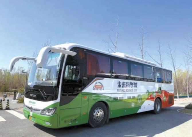 本月起,6輛氫能大巴在位于昌平區的未來科學城投入運營。未來科學城集團 供圖.jpg